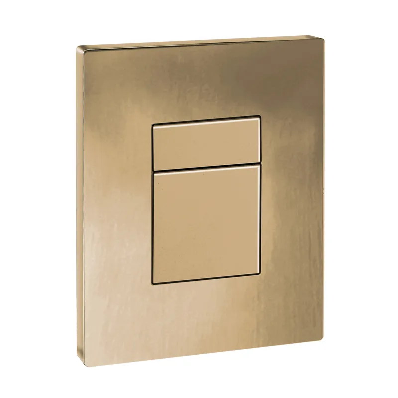 Панель смыва пластиковая KOER KT-0607-12 квадратная кнопка 157x198x3 мм Матовое золото (KR5715)