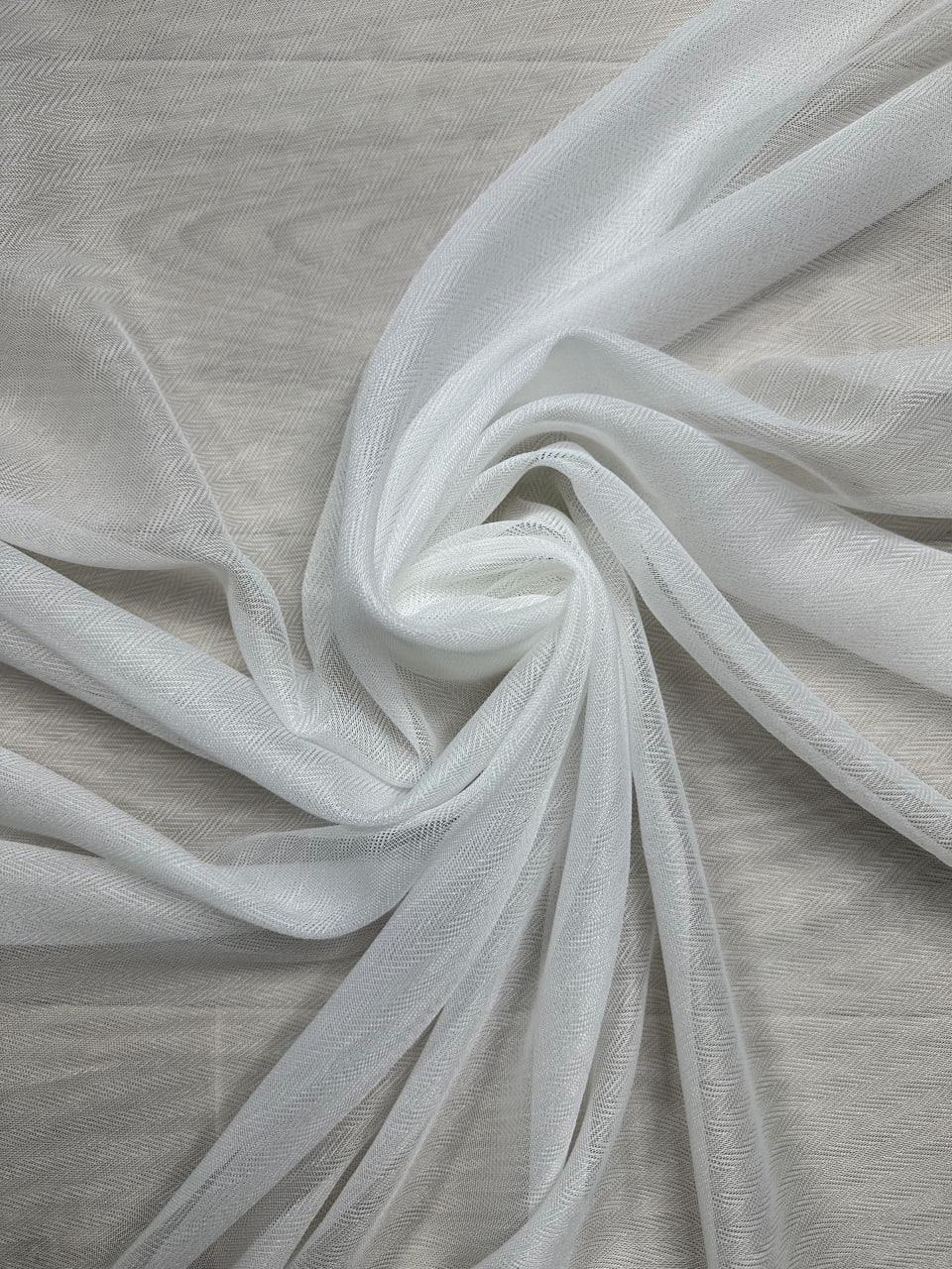 Тюль вуаль на основі бамбука з ромбами на тасьмі 6 см 300х280 см Молочний - фото 3 Тюль вуаль на основі бамбука з ромбами на тасьмі 6 см 300х280 см Молочний - фото 3