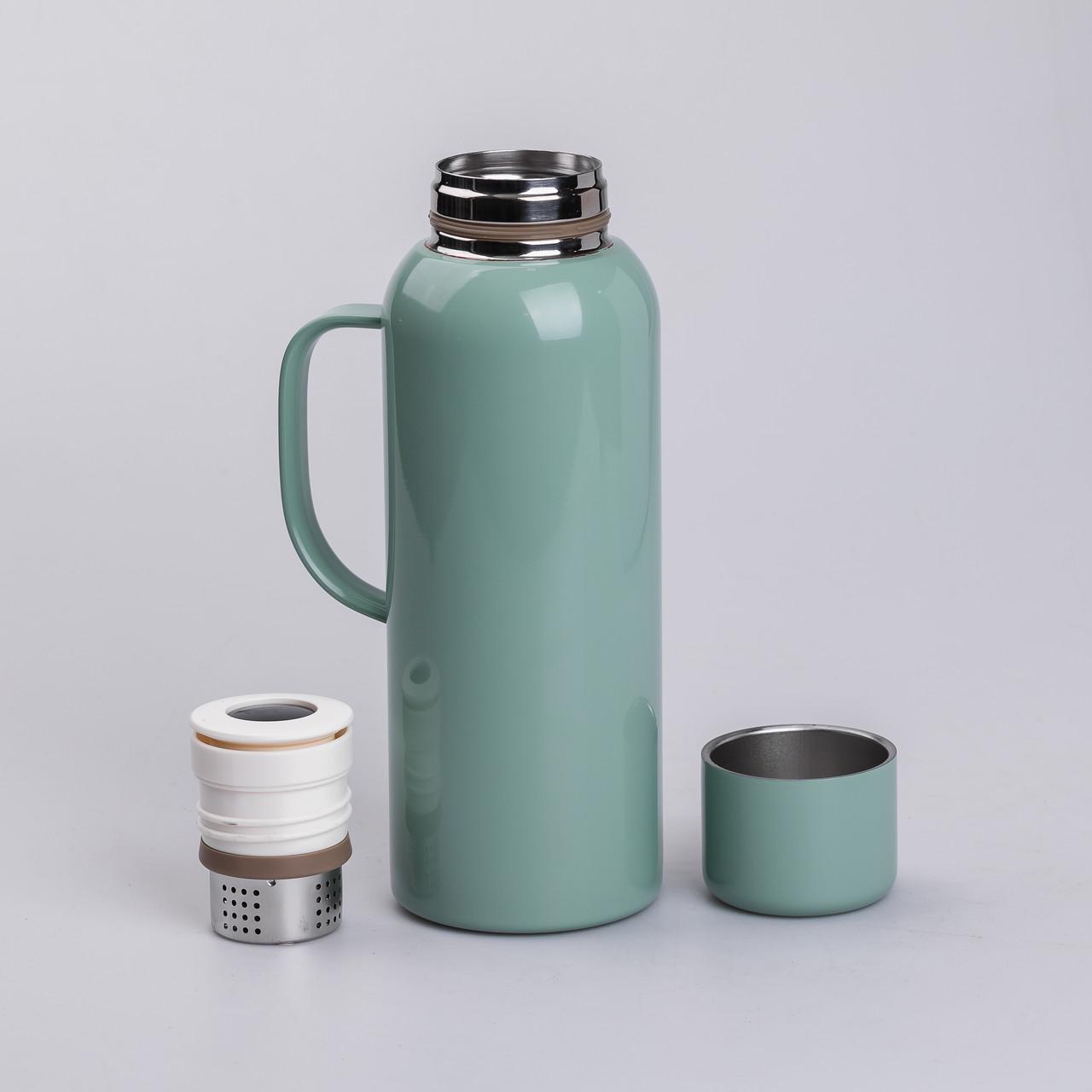 Термос Vacuum с датчиком температуры на 820 мл Мятный - фото 4