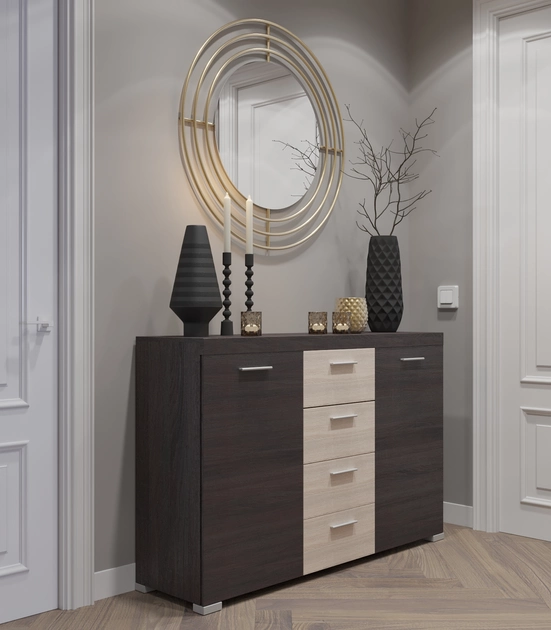 Комод для гостиной Еверест Британия К-7 Венге/Дуб молочный - фото 2