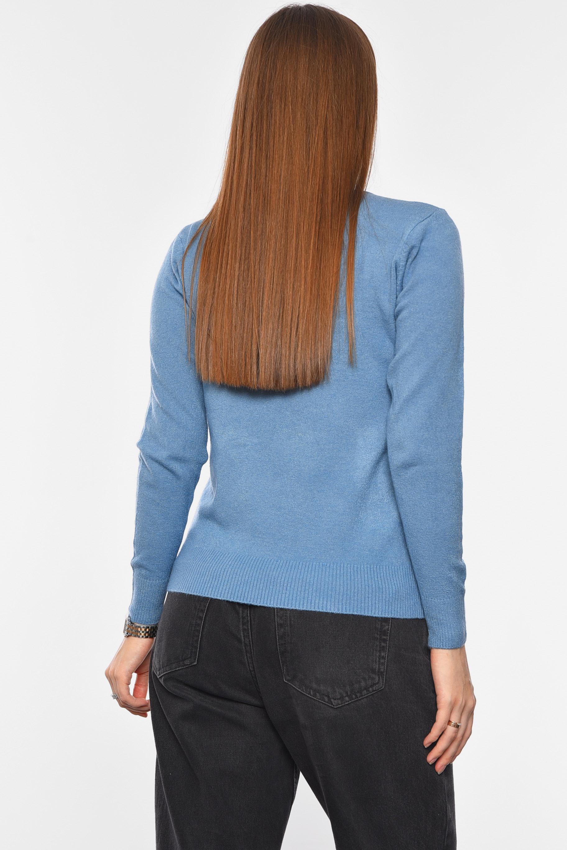 Светр жіночий M-L Синій (192517) - фото 3 Светр жіночий M-L Синій (192517) - фото 3