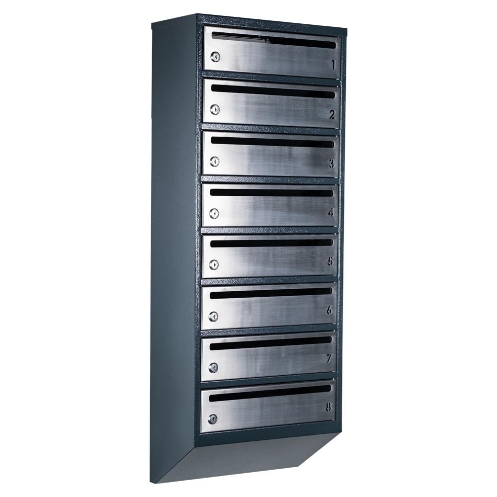 Почтовый ящик многосекционный Е1-08.F RAL 7016 (21080205)