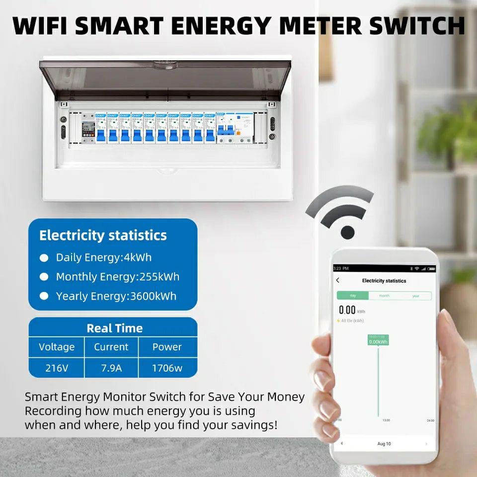 Електролічильник однофазний Wifi з LCD дисплеєм та захистом - фото 2