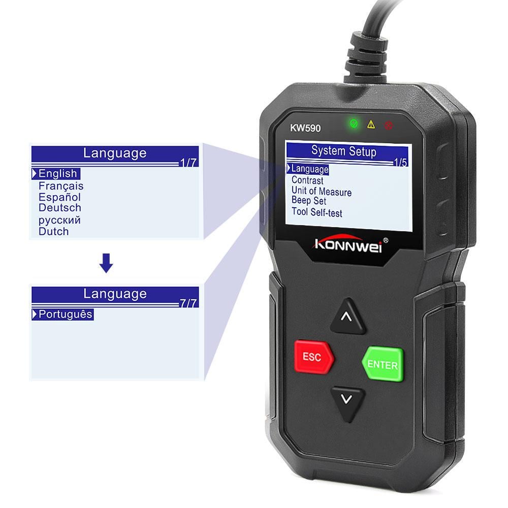 Сканер діагностичний Konnwei KW590 OBD II/EOBD+CAN - фото 8