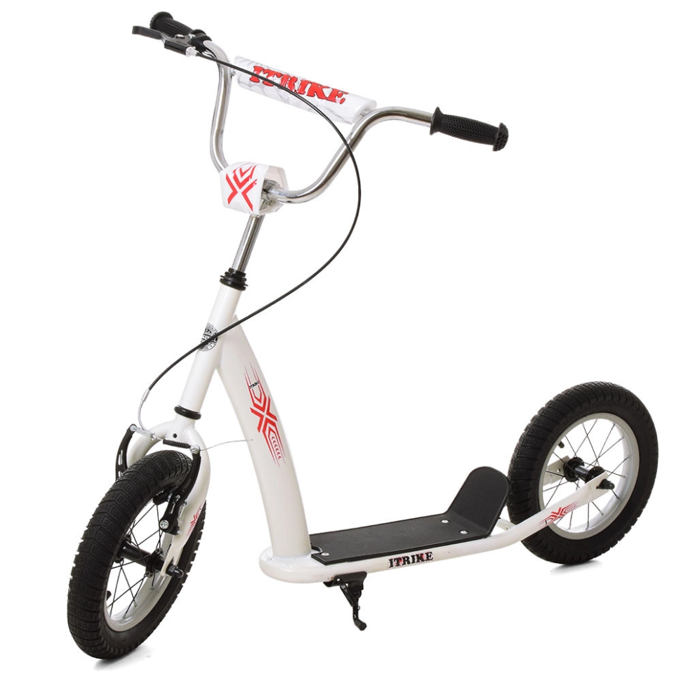 Самокат iTrike від 6 років двоколісний з ручним гальмом надувні колеса унісекс Коричневий (DS-171-S-181)