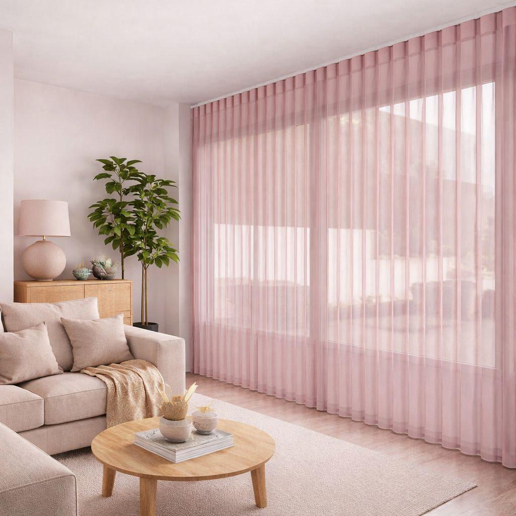 Мультишторы на окно Tulls вертикальные тканевые 100х300 см Розовый