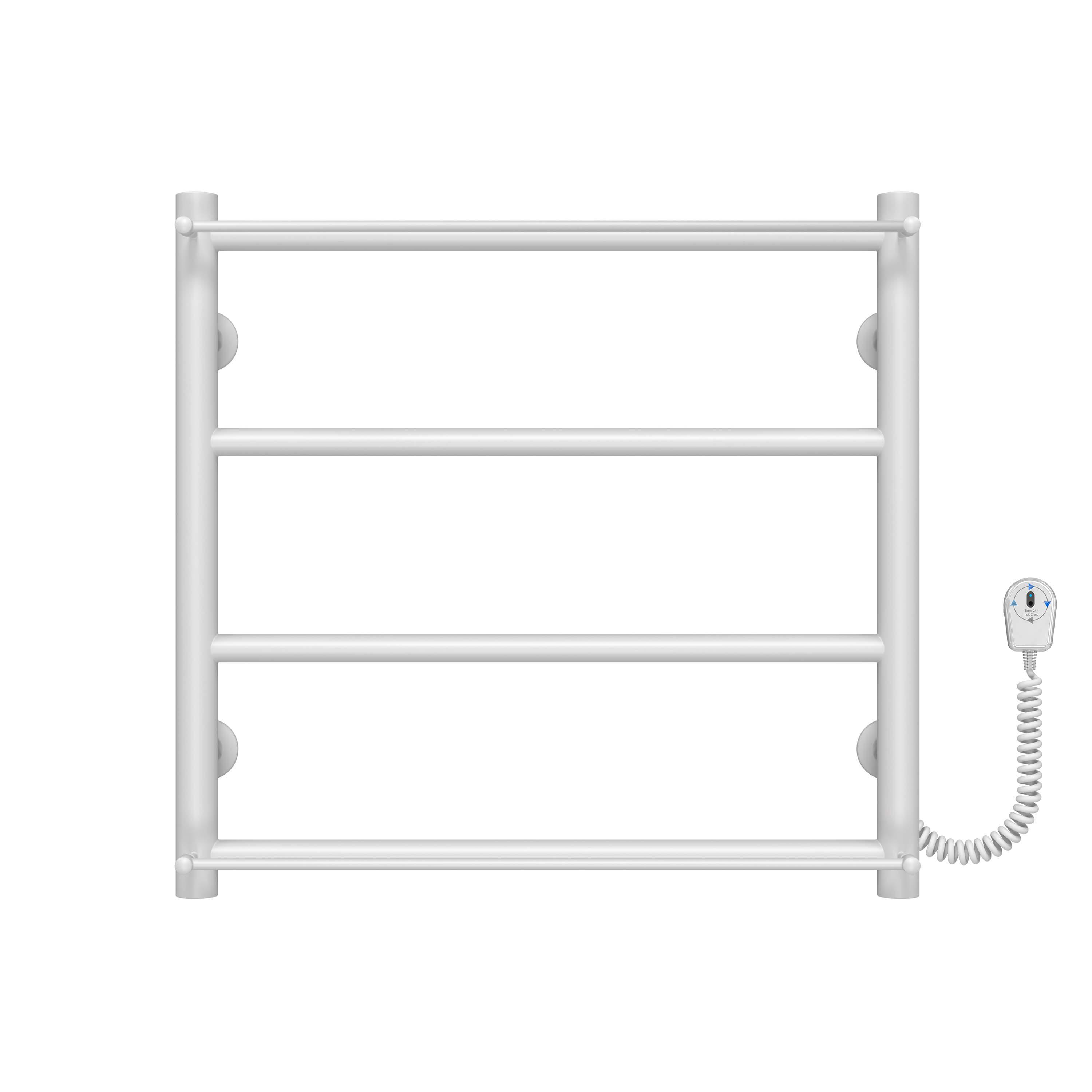 Полотенцесушитель электрический Deffi Ladder П4 EF16 правое подключение нержавеющая сталь 400х500 мм Белый (C.LK.50.40.4.EWL5)