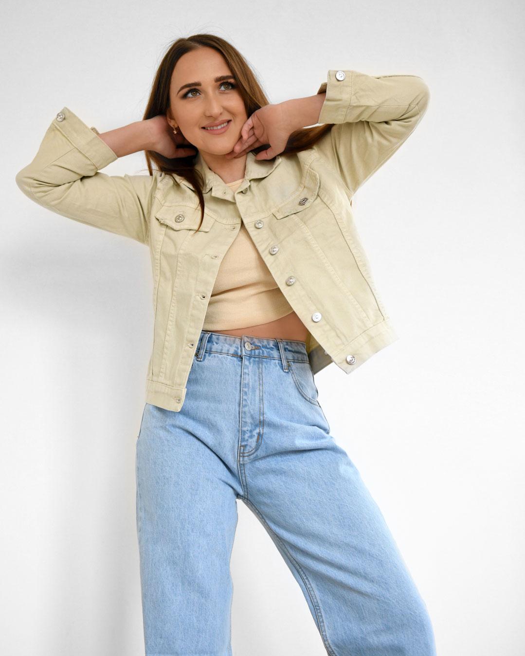 Куртка джинсовая Carica-6961-10 M Бежевый (2000002470465)