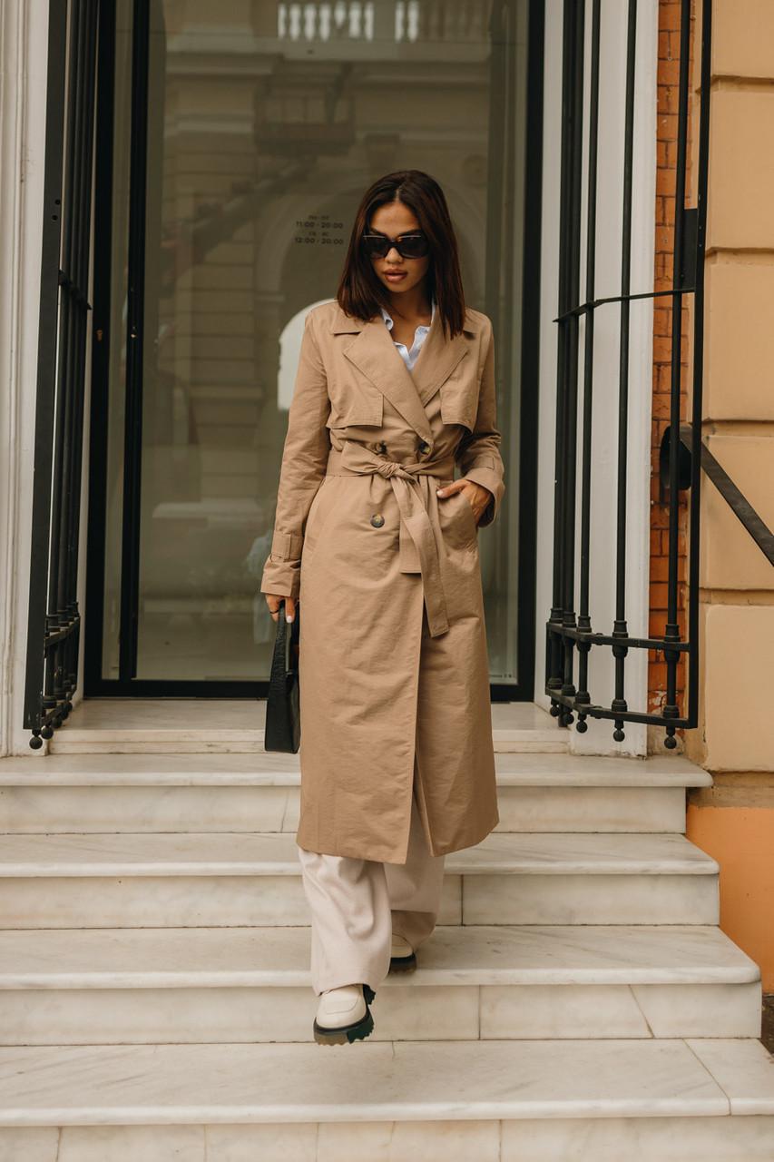 Тренч жіночий Seventeen L-XL Коричневий (2738220282)