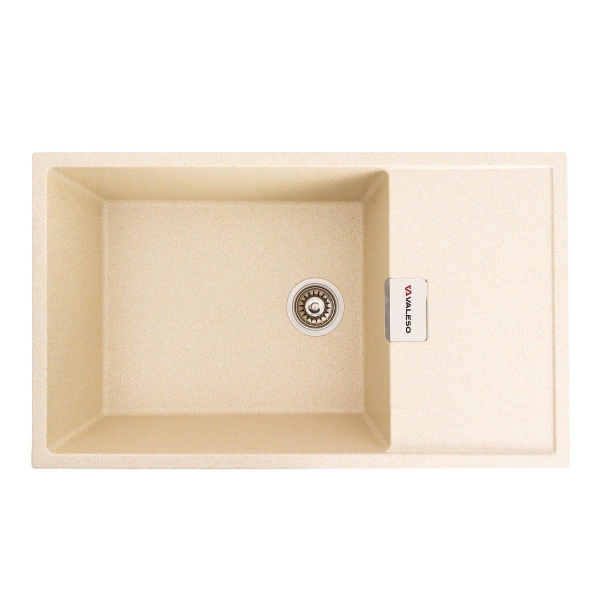 Мийка гранітна Valeso Diamond 860х500 врізна прямокутна Пісочний матовий (PLTM-SP000047130)