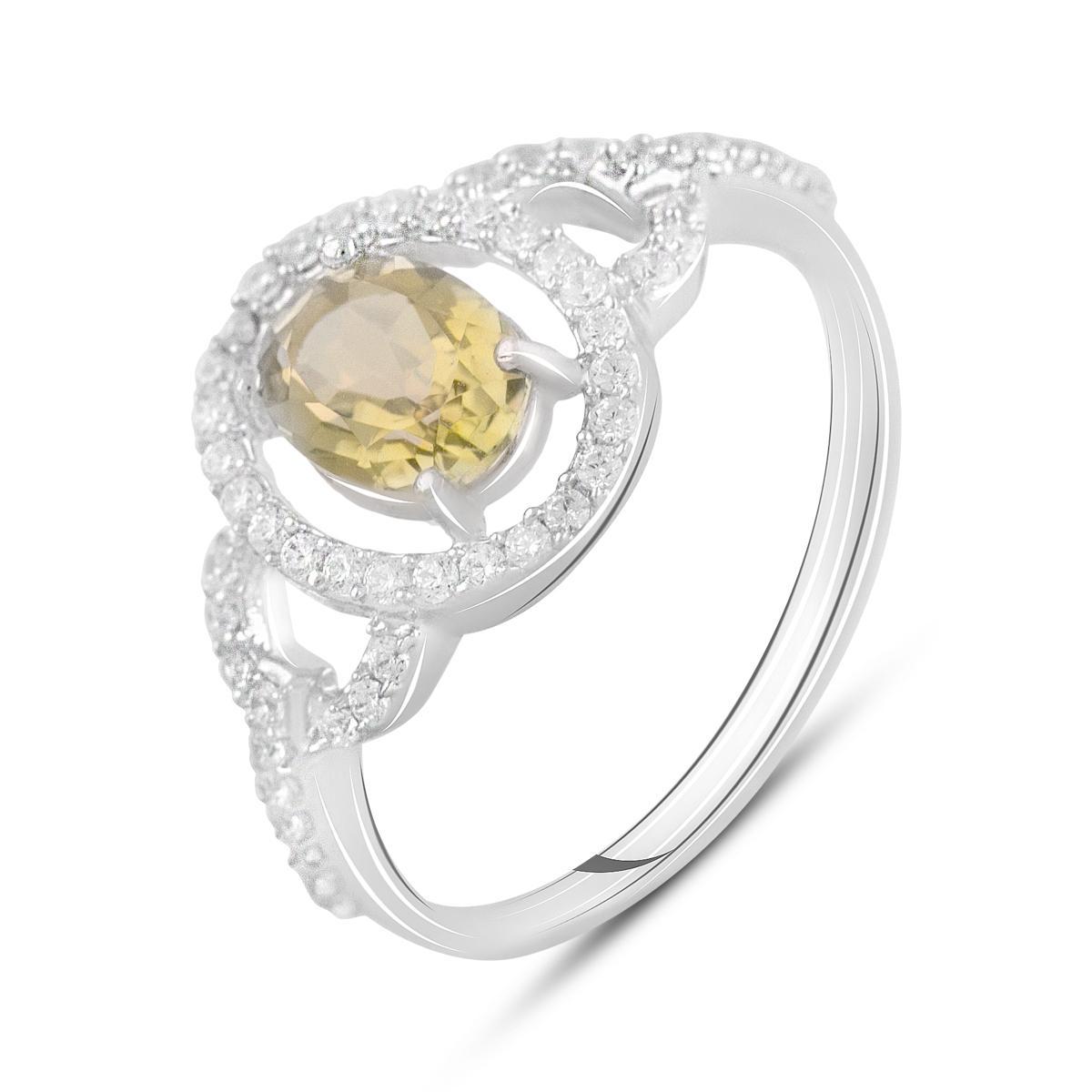 Кольцо серебряное с топазом 1,53 ct 2,6 г р. 16 (2122906)