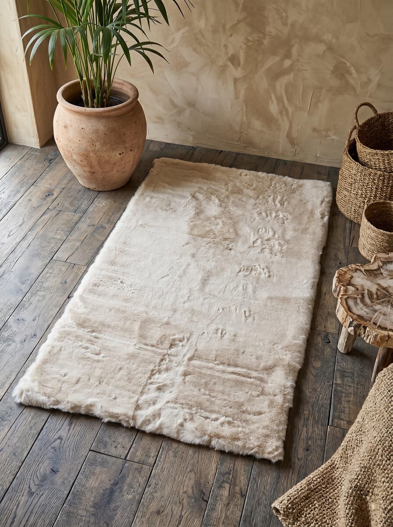 Ковер с высоким ворсом Estera tpr 120x180 см Beige (34139553)