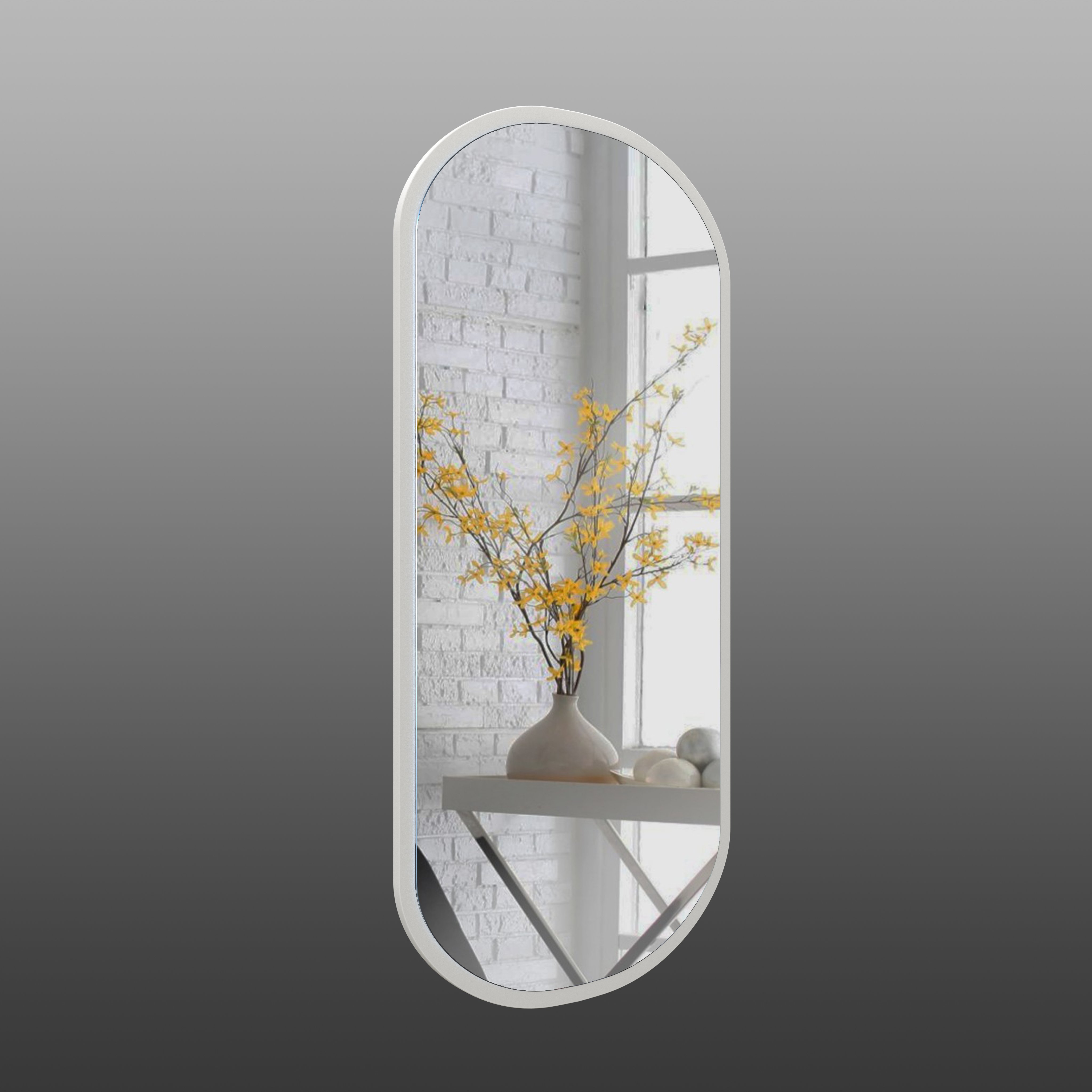 Зеркало настенное Art-Com 1300х600 мм Белый (ZR 7)