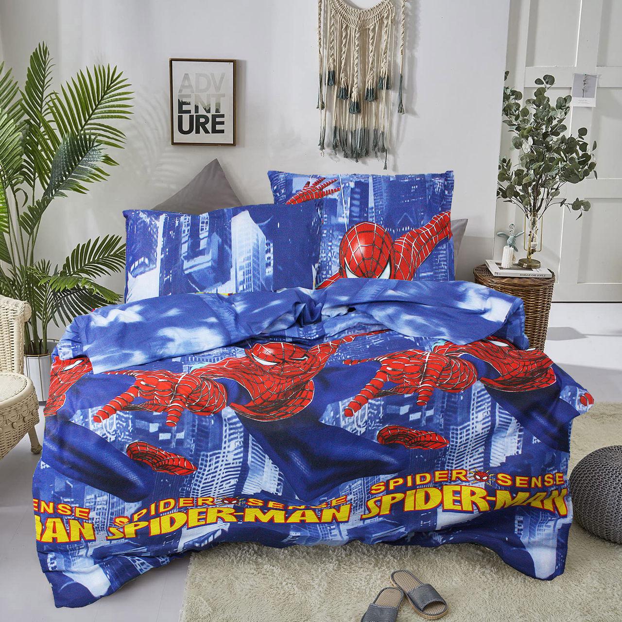 Простыня на резинке Р0171 160х200 см Синий/Красный (161601)