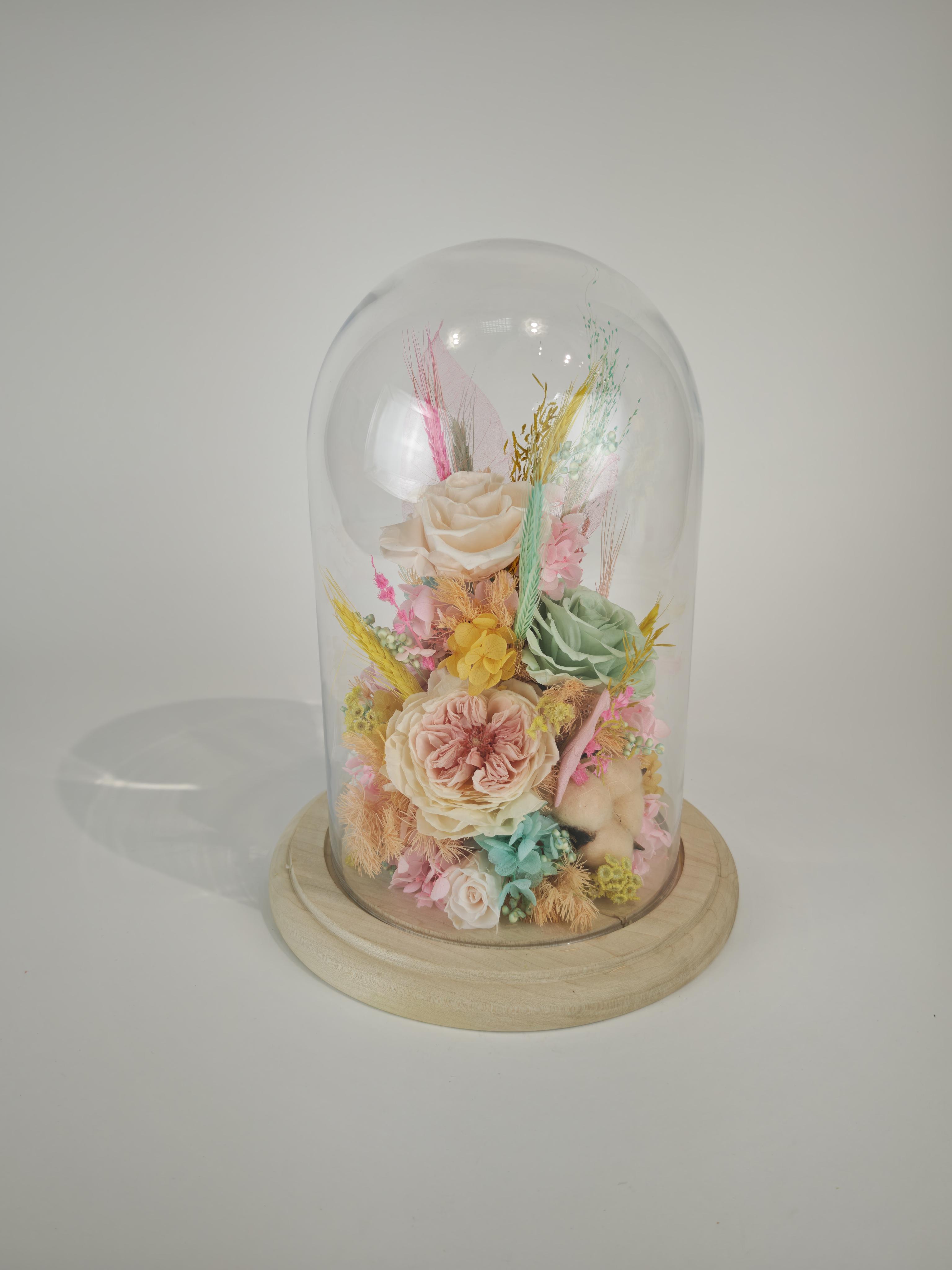 Цветы в колбе Цветочная нежность L 18х33 см