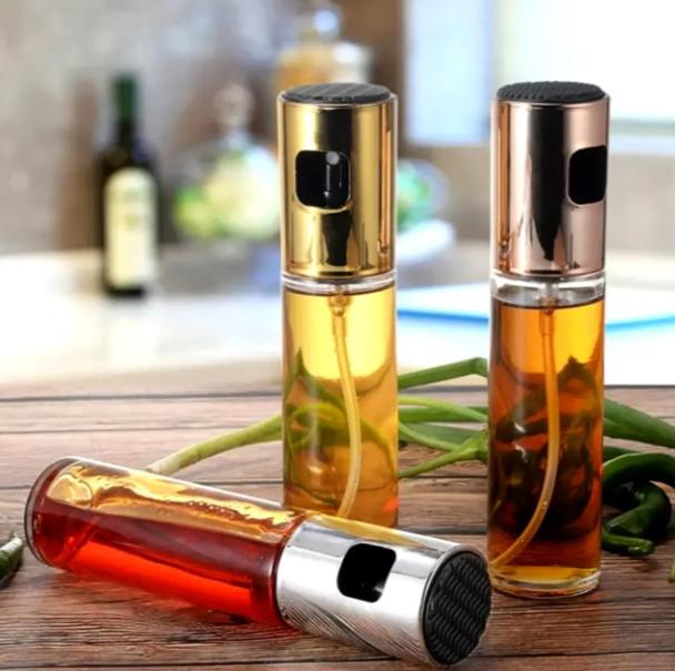 Емкость для масла и уксуса с распылителем 100 мл стекло Золотисто-розовый (ОДКБ-200-3) - фото 2 Емкость для масла и уксуса с распылителем 100 мл стекло Золотисто-розовый (ОДКБ-200-3) - фото 2