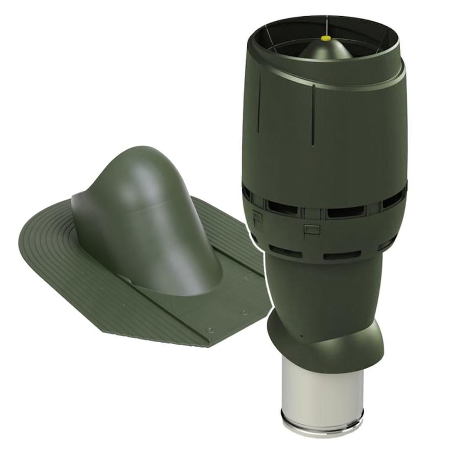 Выход вентиляционный Vilpe FLOW для битумной черепицы утепленный Ø 160 мм 500 мм 6020 Зеленый (30111333) - фото 1 Выход вентиляционный Vilpe FLOW для битумной черепицы утепленный Ø 160 мм 500 мм 6020 Зеленый (30111333) - фото 1