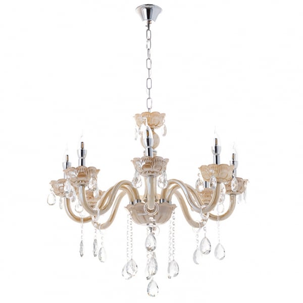 Люстра классическая Flora 8 свечей Бежевый (LL007/8)