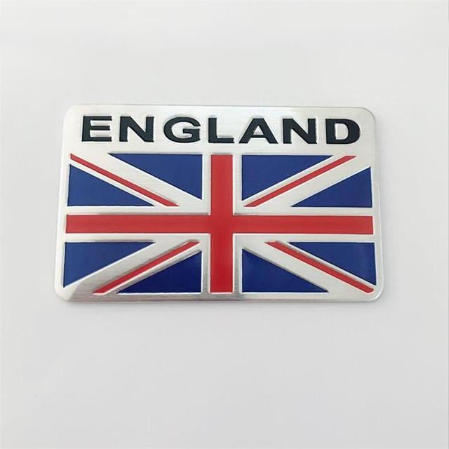 Эмблема алюминиевая флаг Великобритании\Англии с надписью England 8х5 см (1704170404)