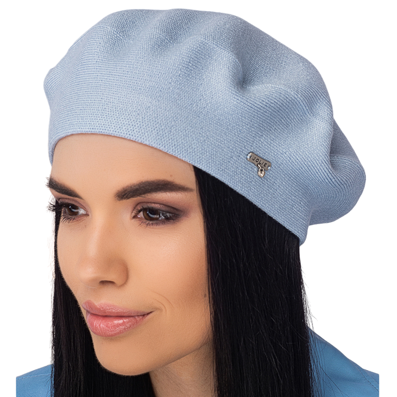 Берет женский Leks Клеопатра двойной шерстяной Небесный (129057)