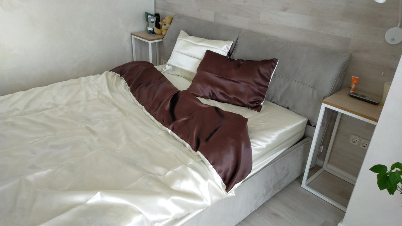 Комплект постельного белья Moka Textile полуторный 2 наволочки 50х70 см/70х70 см Бело-шоколадный (2392413698) - фото 1 Комплект постельного белья Moka Textile полуторный 2 наволочки 50х70 см/70х70 см Бело-шоколадный (2392413698) - фото 1