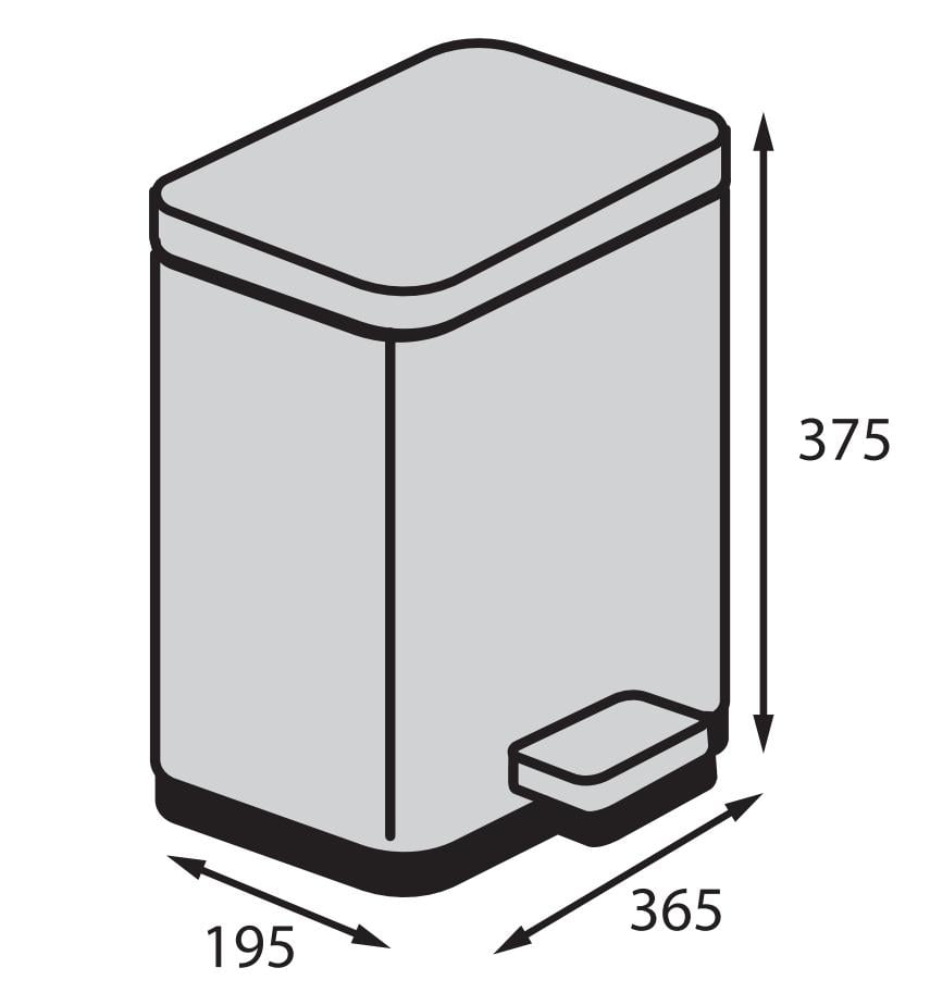 Ведро для мусора KOER TC-010315-02 15 л с плавным закрытием прямоугольное нержавеющая сталь (KR5603) - фото 7 Ведро для мусора KOER TC-010315-02 15 л с плавным закрытием прямоугольное нержавеющая сталь (KR5603) - фото 7