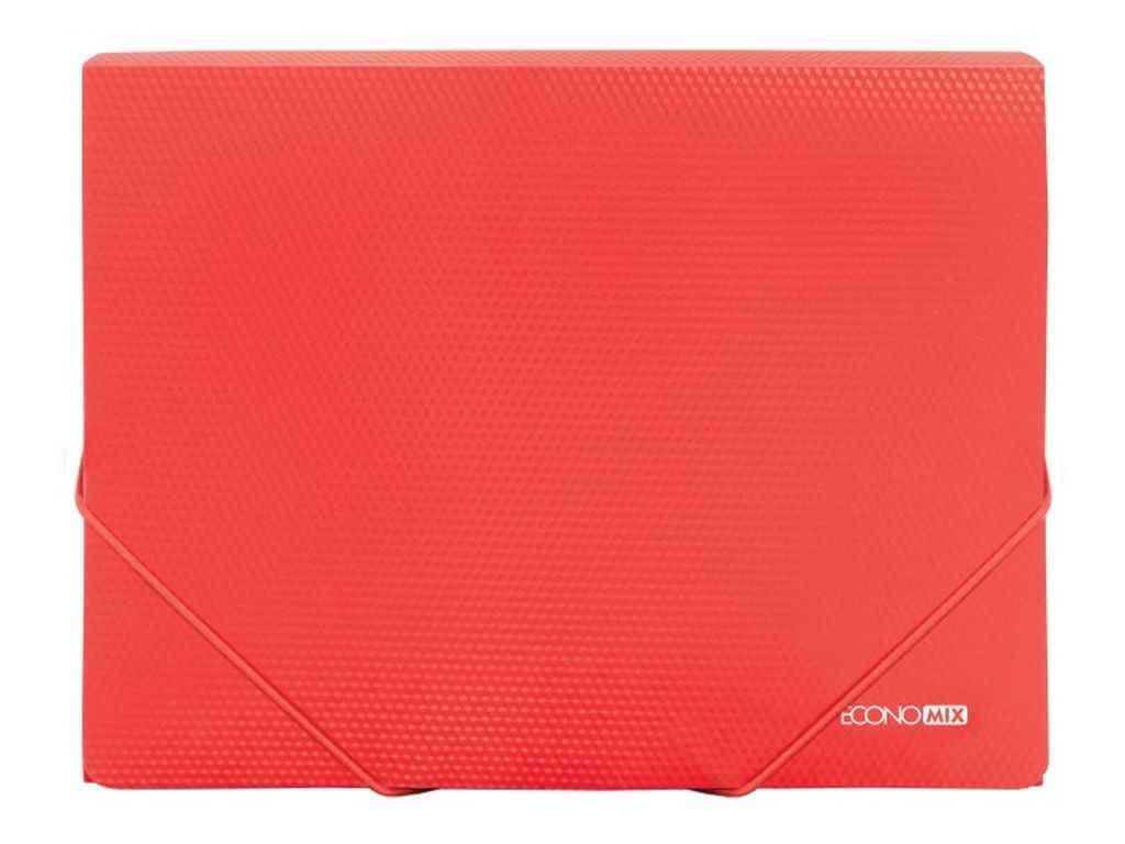 Папка на гумці Economix пластикова А4 фактура помаранч Червоний (E31601-53)