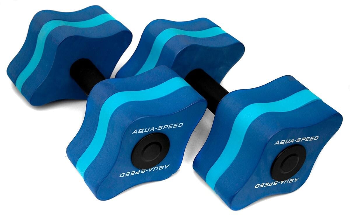 Гантели для аквафитнеса Aqua Speed ​​AQUAFITNESS Dumbells 11x15x8 см 2 шт. Синий (5647) - фото 1