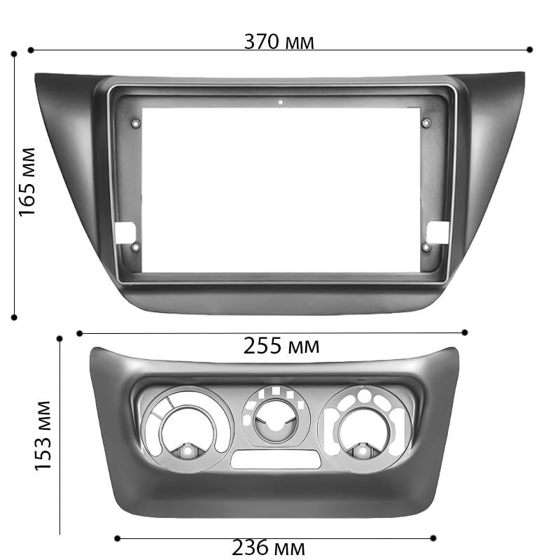 Переходная рамка Lesko 9" Mitsubishi Lancer 2000-2010 (6624) для авто Митсубиши Ленсер - фото 5