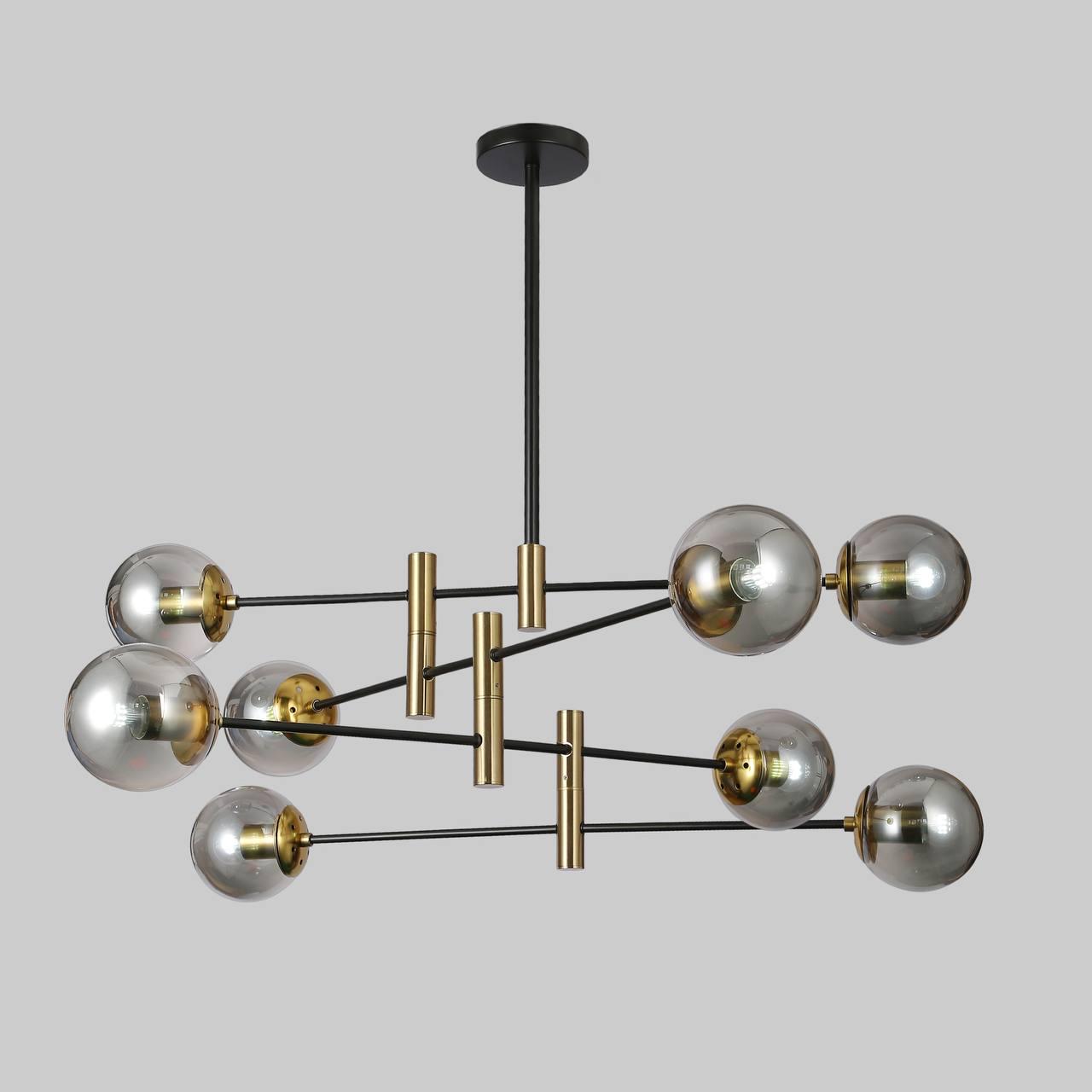 Люстра современная на 8 ламп Черный (909-LXL3012-8 BK+BK)