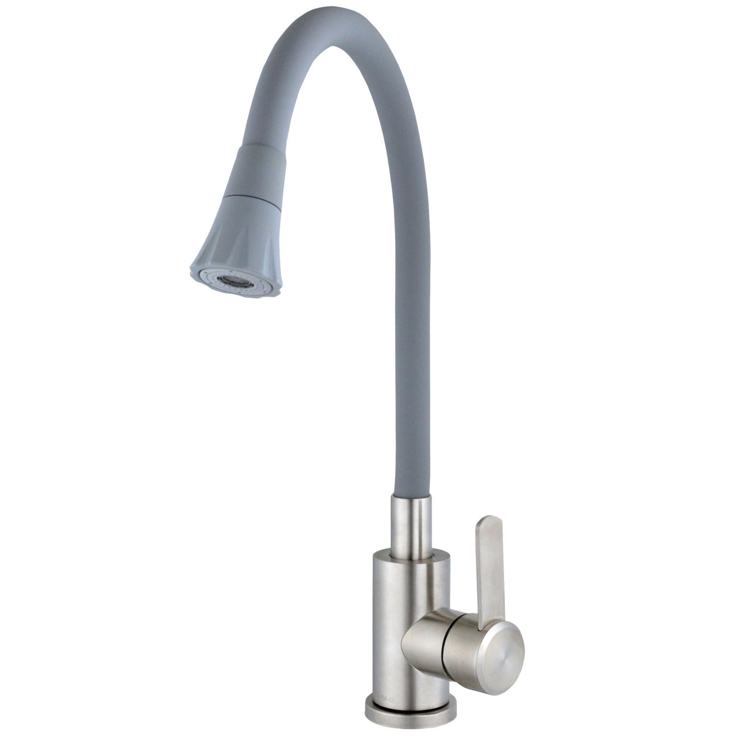 Смеситель для кухни Globus Lux WIEN 000028463 с гибким изливом Серый (232858)