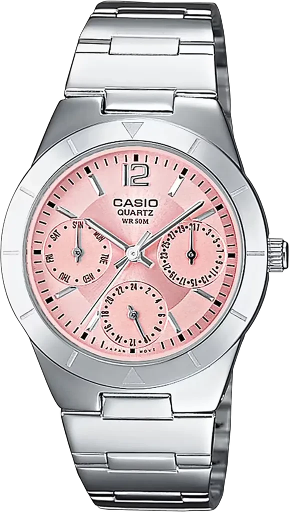 Наручные часы женские Casio Timeless Collection LTP-2069D-4AVEG со стальным корпусом Розовый (3147515524)