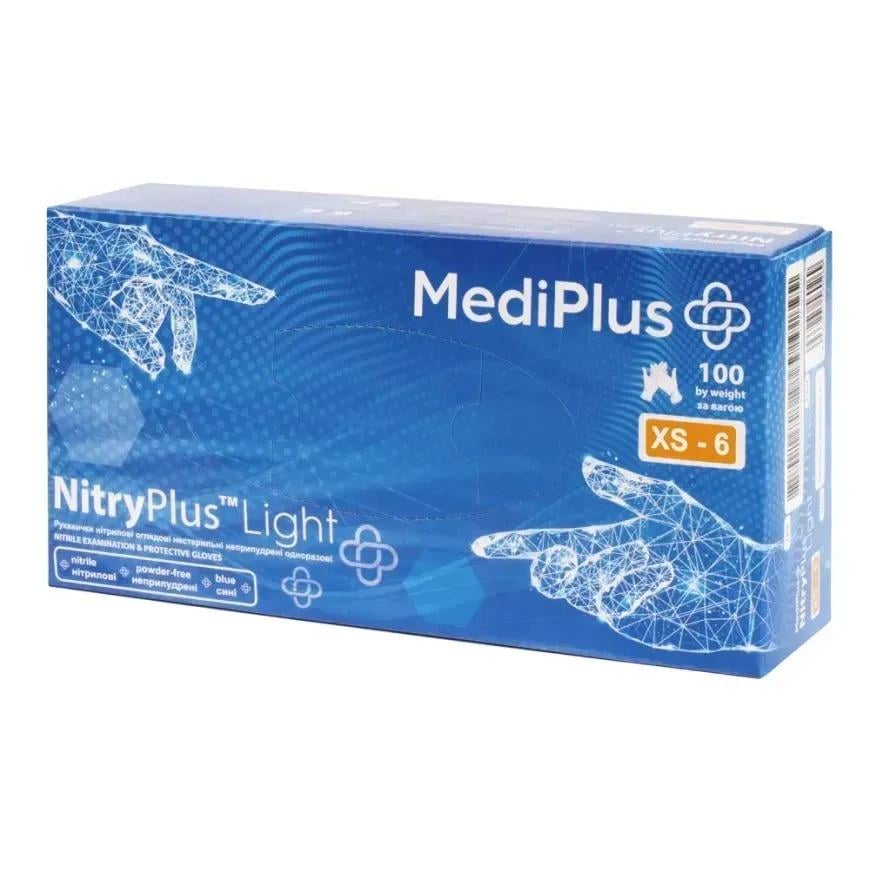 Перчатки нитриловые MediPlus NitryPlus 3,7г XS 100 шт. Синий (31567258) Перчатки нитриловые MediPlus NitryPlus 3,7г XS 100 шт. Синий (31567258)