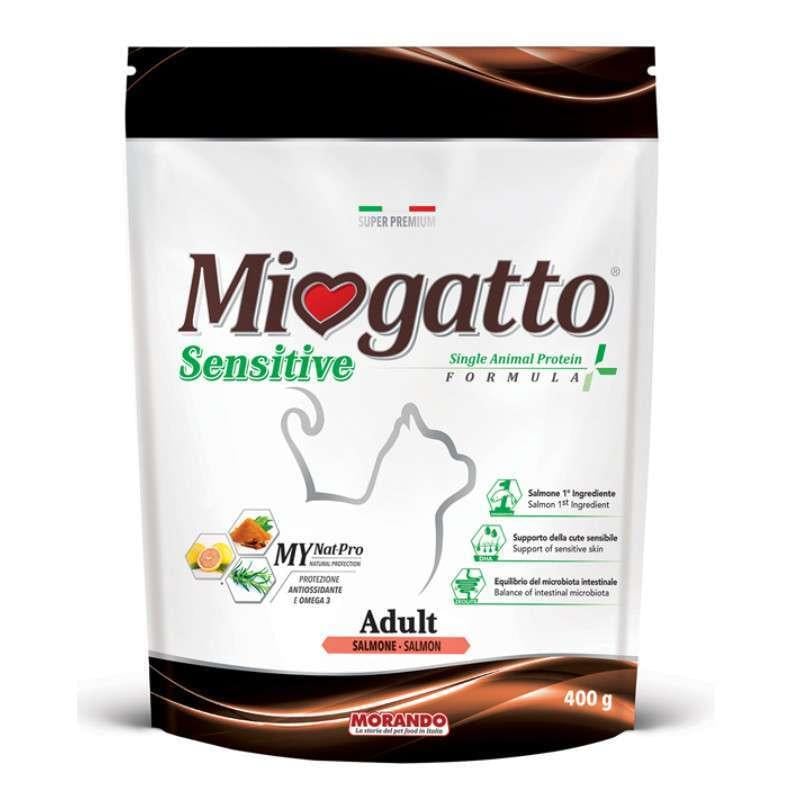 Корм сухий монопротеїновий для котів Morando Miogatto Sensitive Monoprotein Salmon з лососем 400 г (11236872)