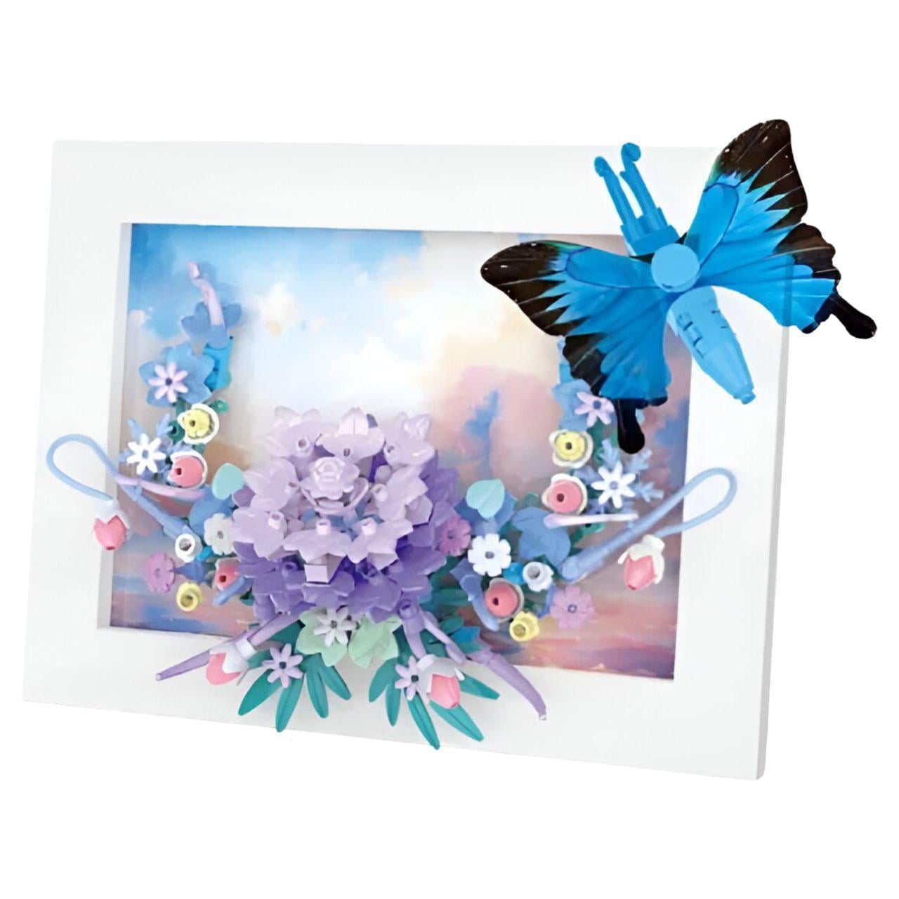 Конструктор Фоторамка Гвоздика и Голубой бабочка P2277 308 дет. Синий (32087268)