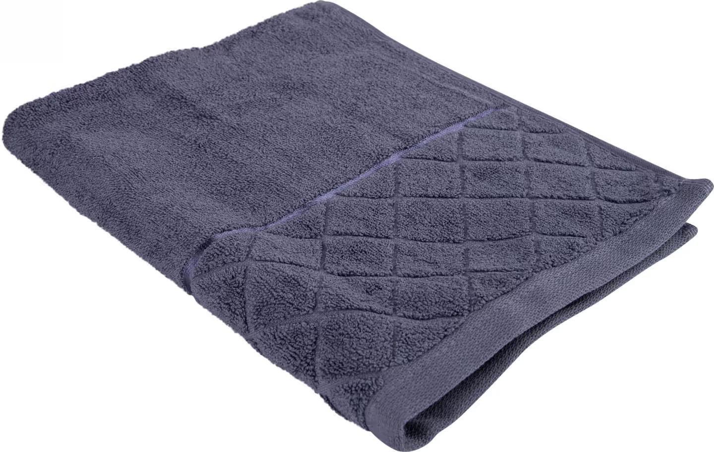 Полотенце махровое Aisha Ромб жаккард 50х90 см Темно-фиолетовый (25898060)