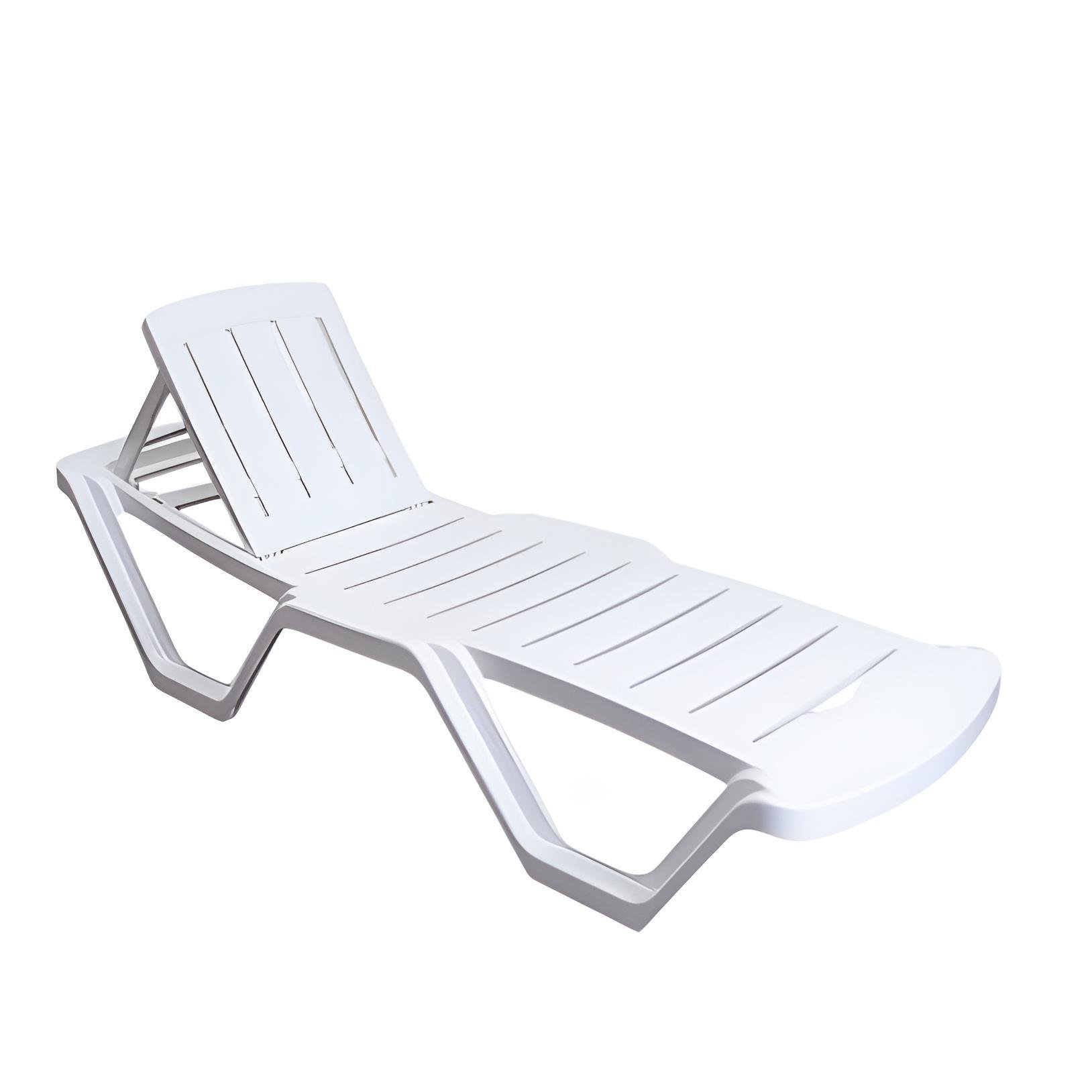 Шезлонг Комфорт 188x65x43 см Белый (3447)