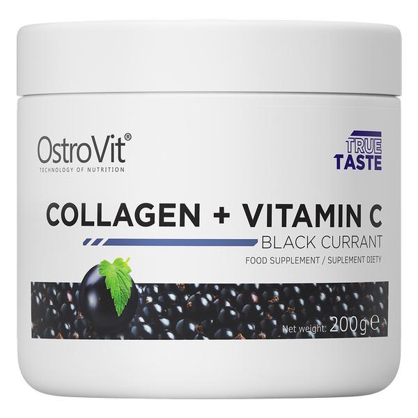 Натуральна добавка Колаген OstroVit Collagen Vitamin C 200 г Чорна смородина