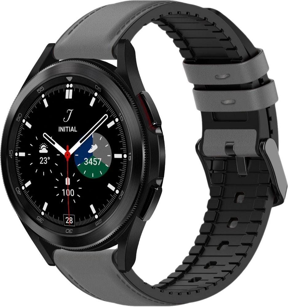 Ремінець шкіряний Tamyx для Galaxy Watch 4 Classic 46 мм Grey (31587-33)