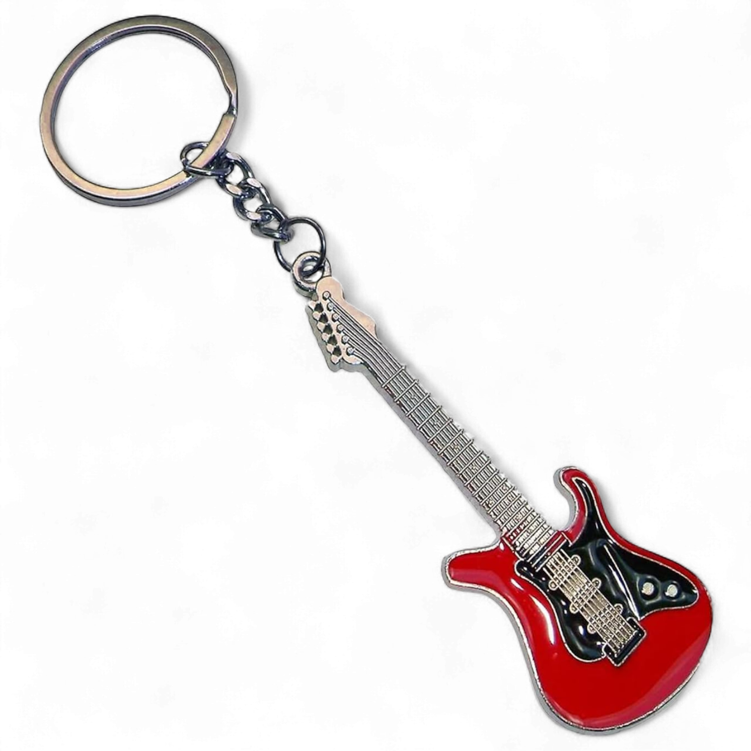 Брелок для ключей Гитара металлический Красный (99_10_0_1С)