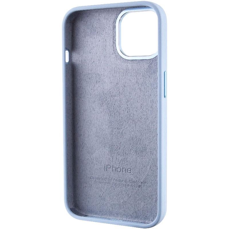 Протиударний чохол Silicone Case Metal Buttons (AA) для Apple iPhone 14 (6.1") Блакитний / Blue Fog - фото 5