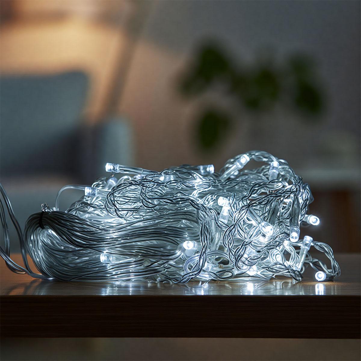 Гірлянда штора ZWM1564LEDW 1,5х1,5 м 64 LED Білий/Білий (29912687) - фото 4 Гірлянда штора ZWM1564LEDW 1,5х1,5 м 64 LED Білий/Білий (29912687) - фото 4