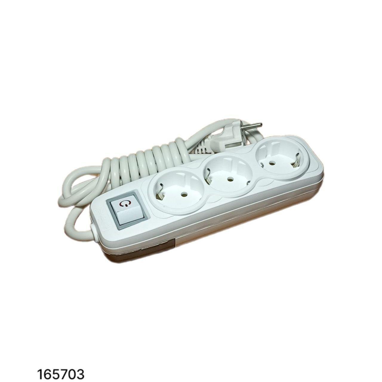 Удлинитель Sokol 3 розетки с заземлением и выключатель 2 м (7.5.1.165703) - фото 2