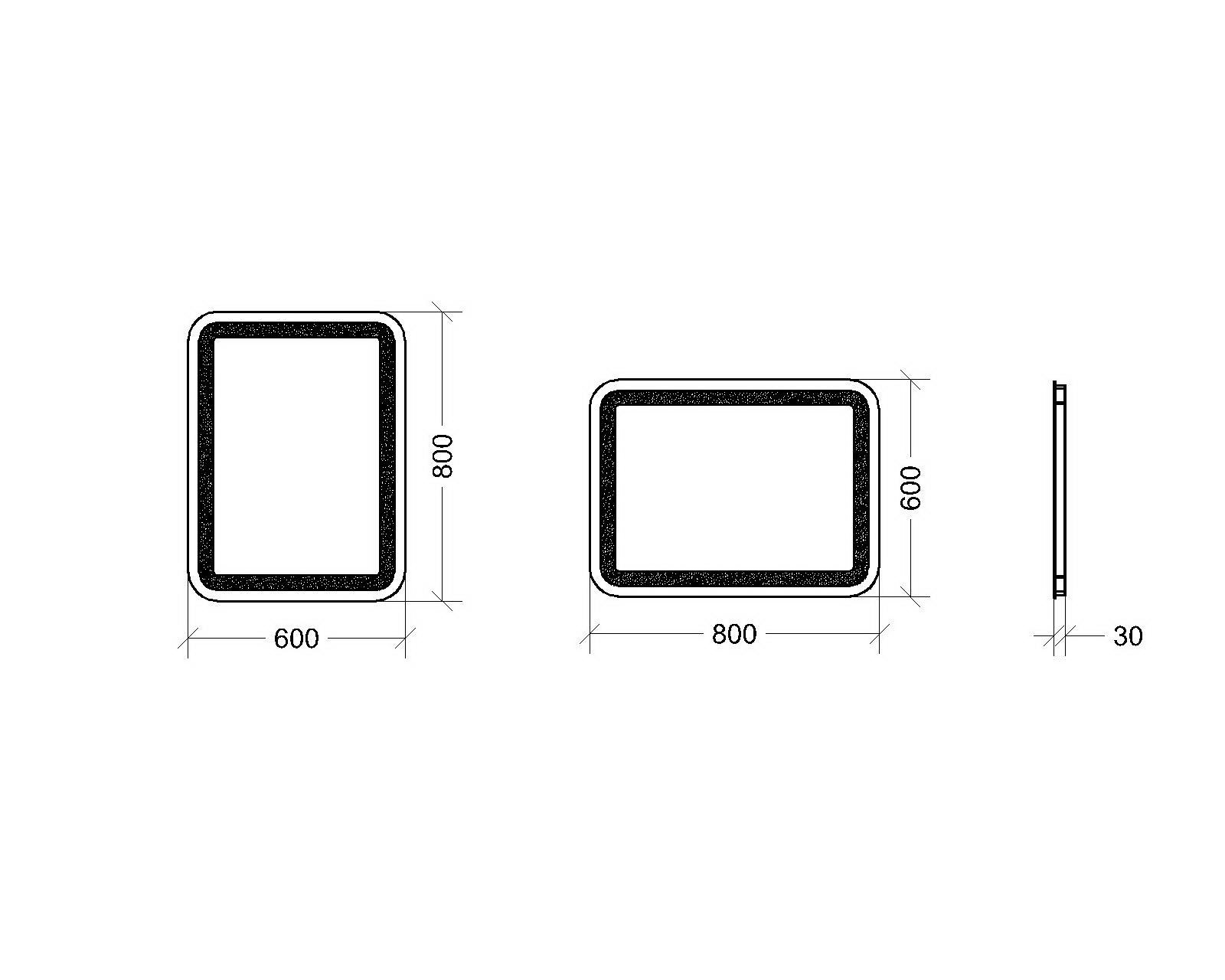 Дзеркало з LED підсвічуванням Ейвіо 800х600 мм (AVO 1-800х600) - фото 6