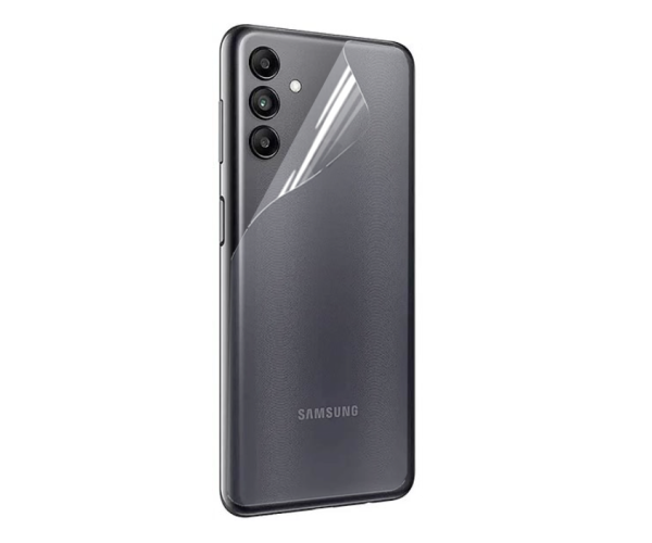 Противоударная гидрогелевая пленка Hydrogel Film для Samsung Galaxy A04s на заднюю панель Transparent