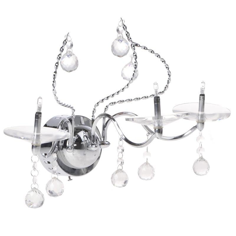 Бра настенное накладное BCL-078W/3 в спальню хрустальное свеча классическое (186211)