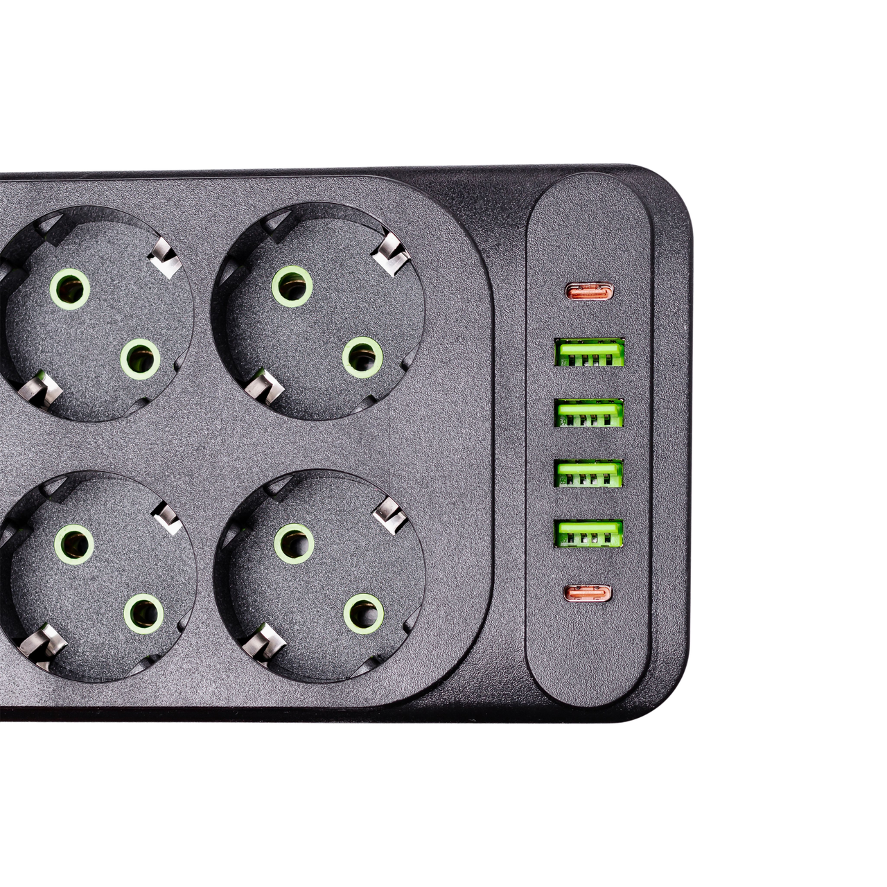 Фільтр мережевий HP-5-15 3 м на 6 розеток 4 USB 2 Type-C та кнопкою вимкнення (A-034376) - фото 6 Фільтр мережевий HP-5-15 3 м на 6 розеток 4 USB 2 Type-C та кнопкою вимкнення (A-034376) - фото 6