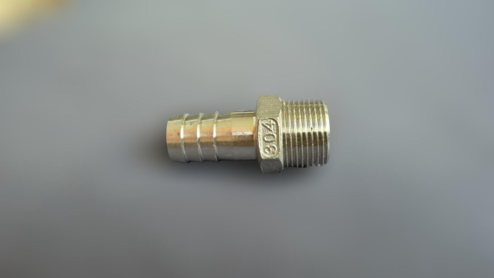 Штуцер шланговий різьбовий DN20 AISI304 BSPP ялинка н/ж сталь ЗР 20 мм 3/4" (29203028) - фото 9