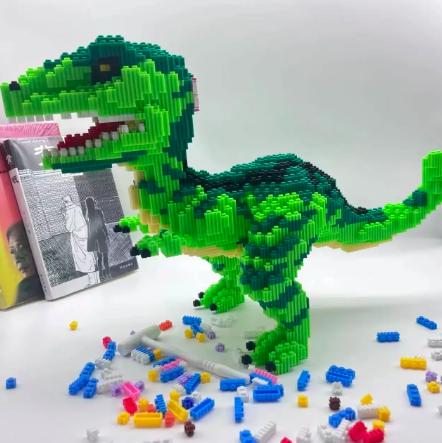 Конструктор для детей 3D Тиранозавр блочный пластиковый игровой 5268 деталей 23х17 см (D-0109) - фото 4 Конструктор для детей 3D Тиранозавр блочный пластиковый игровой 5268 деталей 23х17 см (D-0109) - фото 4