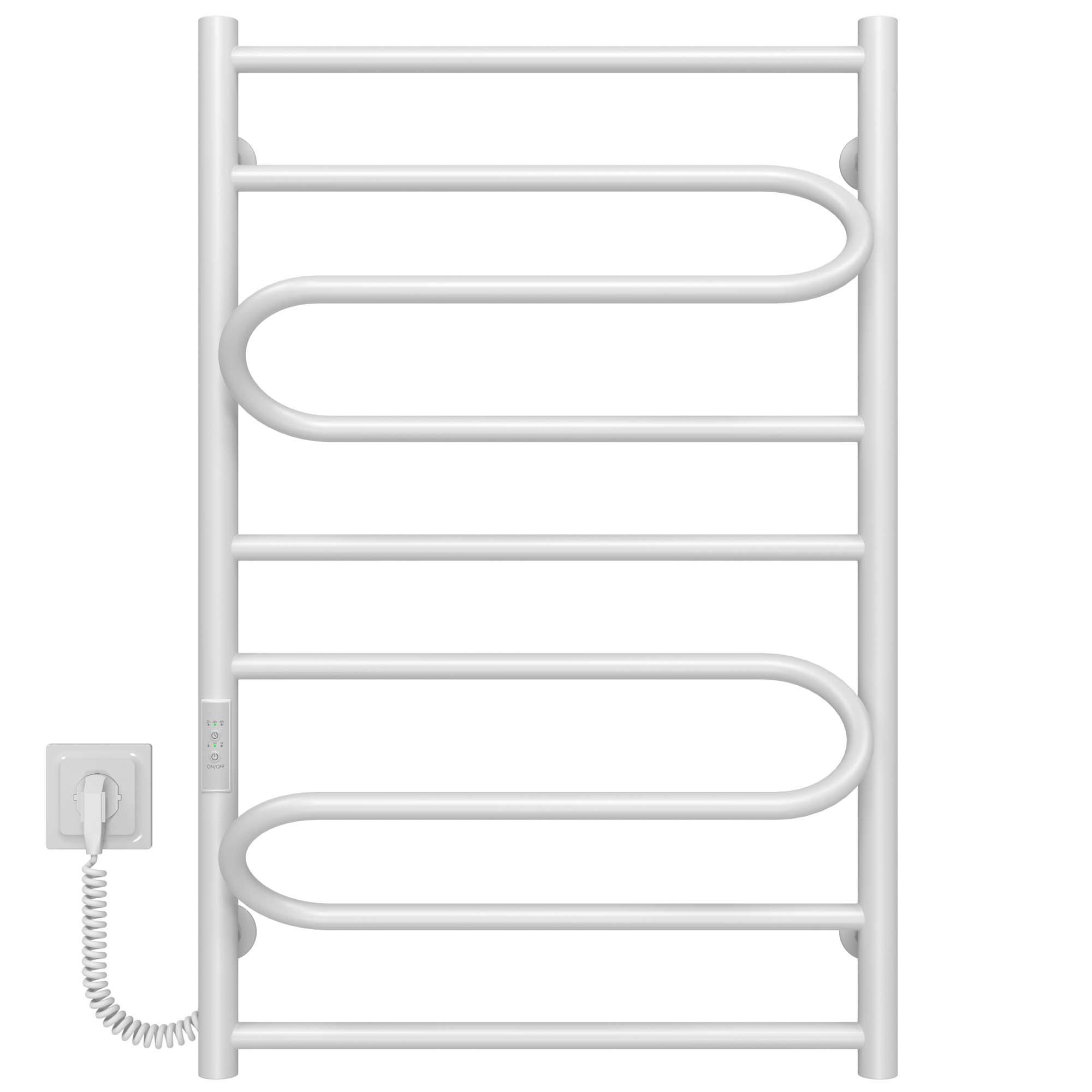 Полотенцесушитель электрический Deffi Вилла WD03 левое подключение нержавеющая сталь 500x800 мм Белый (C.VP.80.50.EWL3)